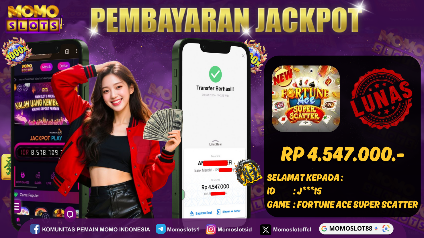 MOMOSLOTS JACKPOT SLOT FORTUNE ACE SUPER SCATTER